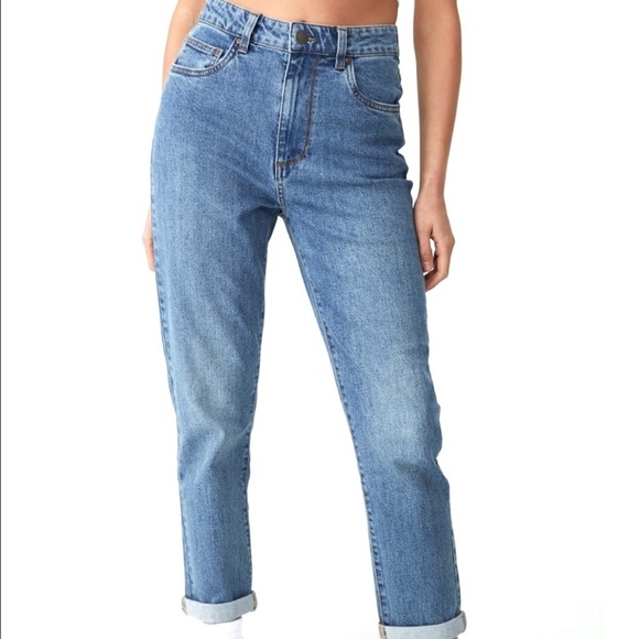 Cotton-On Stretch Mom Jean Light/Medium wash Womens 6 - Picture 1 of 12